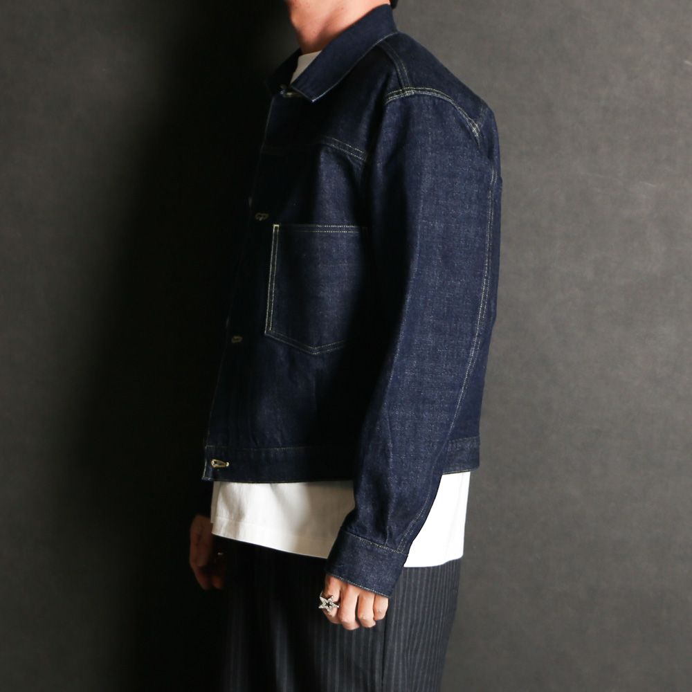 DENIM JACKET - INDIGO O.W / オーガニックコットン 13.5oz セルビッチデニム - TYPE-1 デニムジャケット / M26A10BL01C