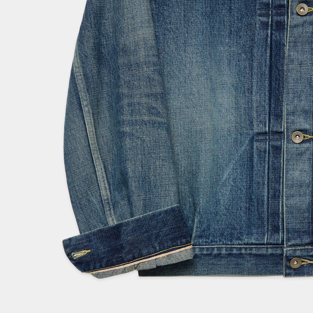 DENIM JACKET - INDIGO V.W / オーガニックコットン 13.5oz セルビッチデニム - TYPE-1 デニムジャケット / M26A10BL11C