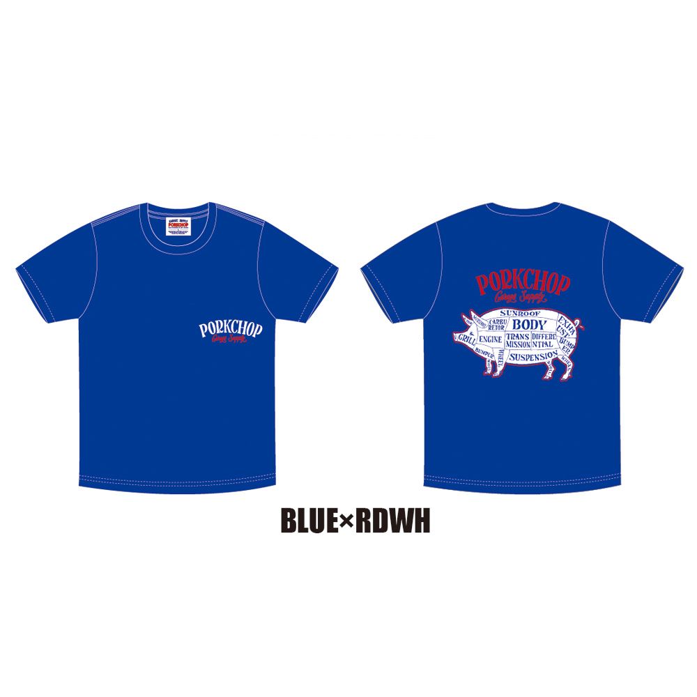 PCP BACK TEE - BLUE / ショートスリーブTシャツ