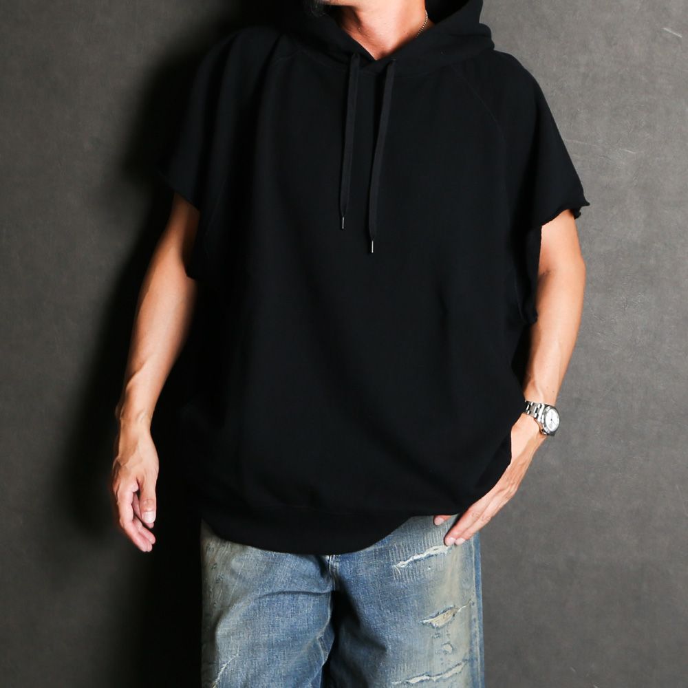 Cutoff Sleeve Big Hoodie / 2308-6003
