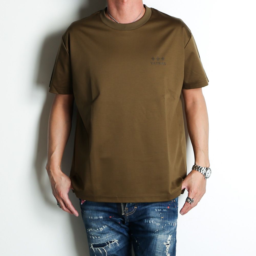 Tシャツ・カットソー TATRAS TOP (MTAT24S8239M 01) Tatras Black Cotton T-Shirt (TATRAS/Tシャツ・カットソー
