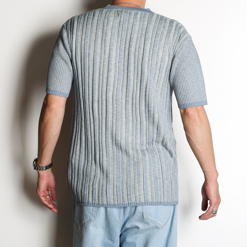 "RIB KNIT" T-SHIRTS / サマーニット Tシャツ / TA23SS-KN150