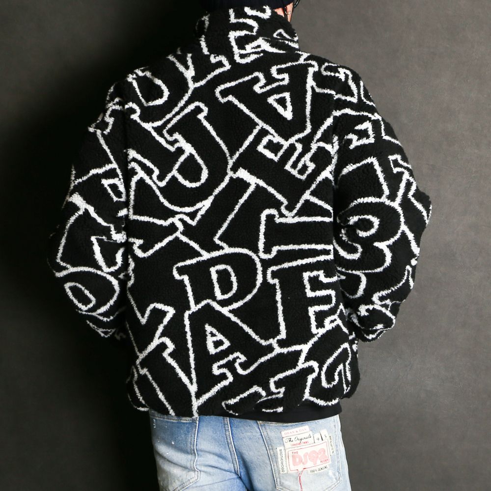 DIAGONAL LOGO BOA JACKET / ダイアゴナルロゴ ボア トラックジャケット / USO-21055