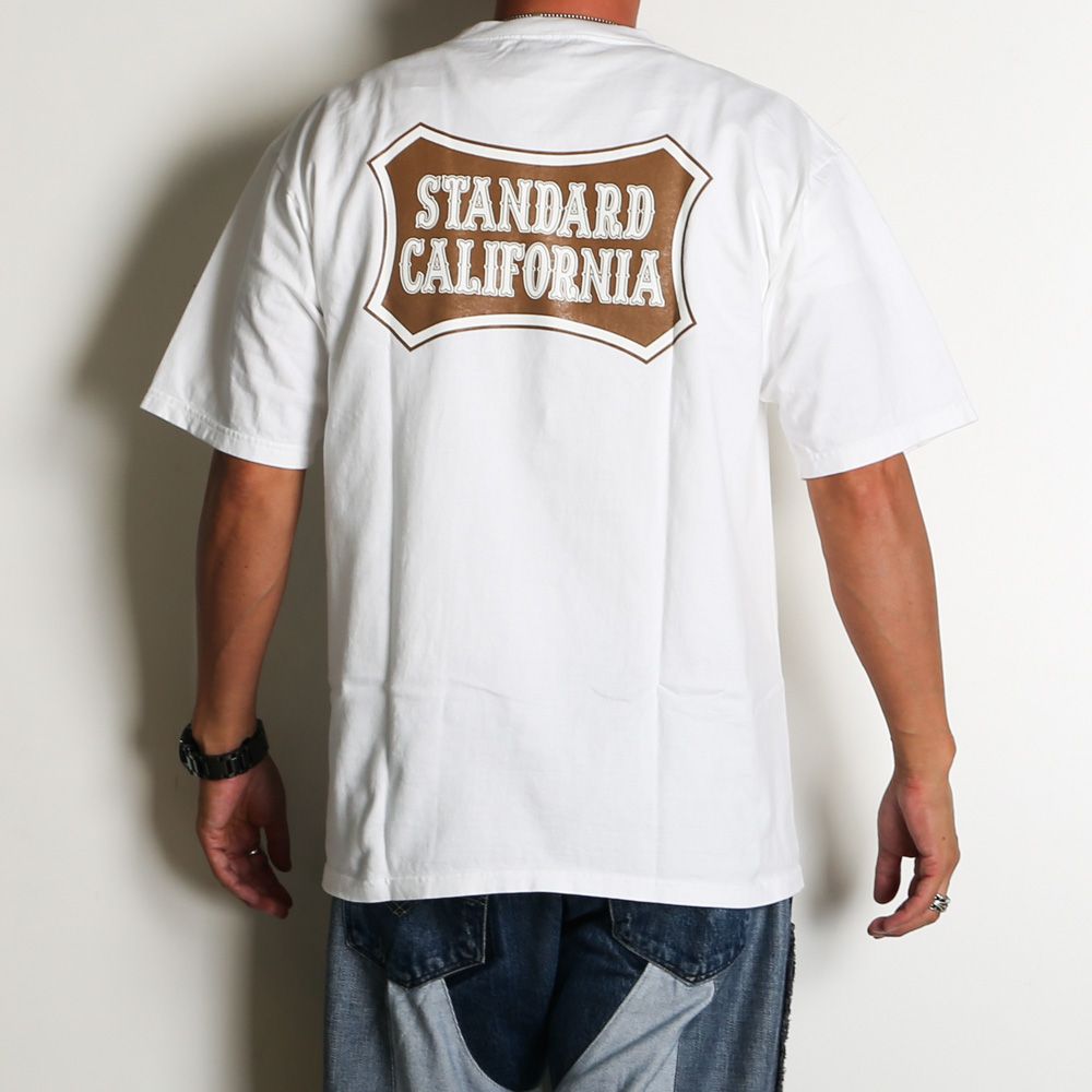 STANDARD CALIFORNIA - SD Heavyweight Basic Shield Logo T - White