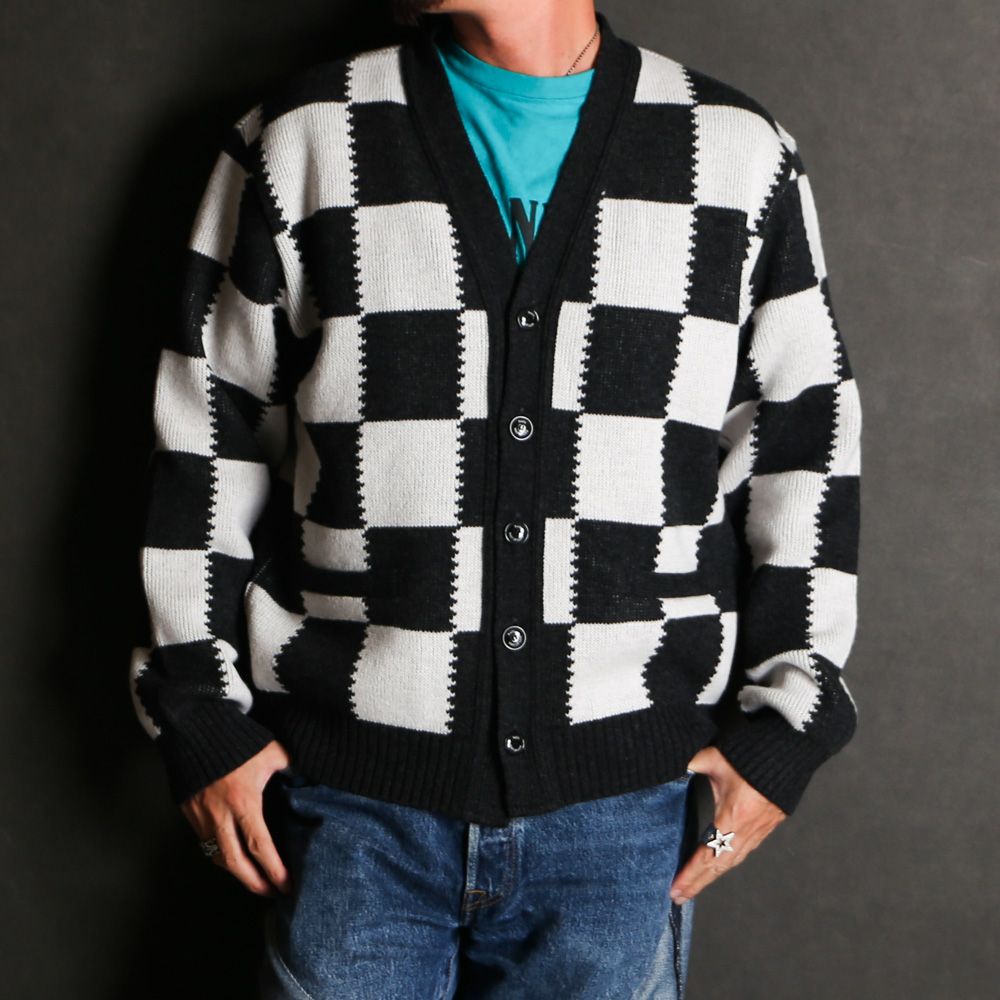CHECKER CARDIGAN / チェッカー カーディガン / 25'RN-1108