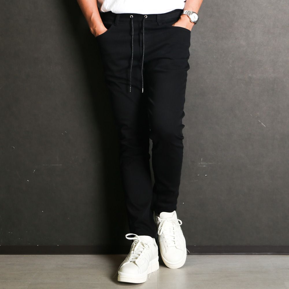 MICK DENIM JERSEY - BLACK / ジャージーンズ / BASIC-ST-020
