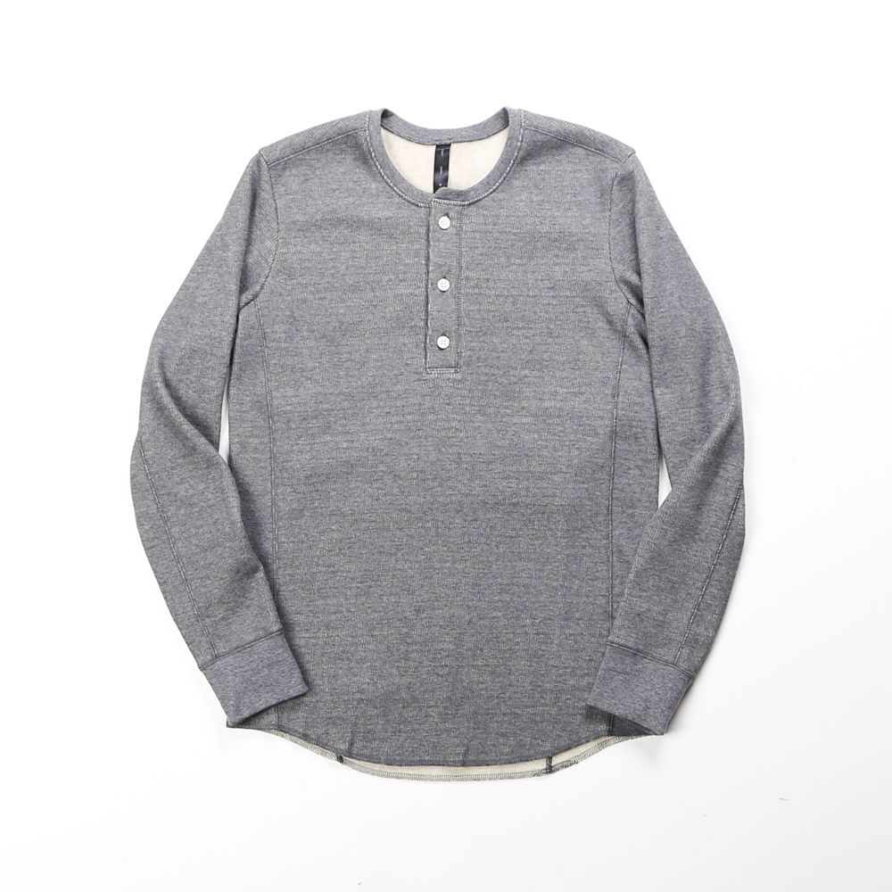 henley long-T(back boa) / ボアフリース ヘンリーネックTシャツ / 7907 lj88s