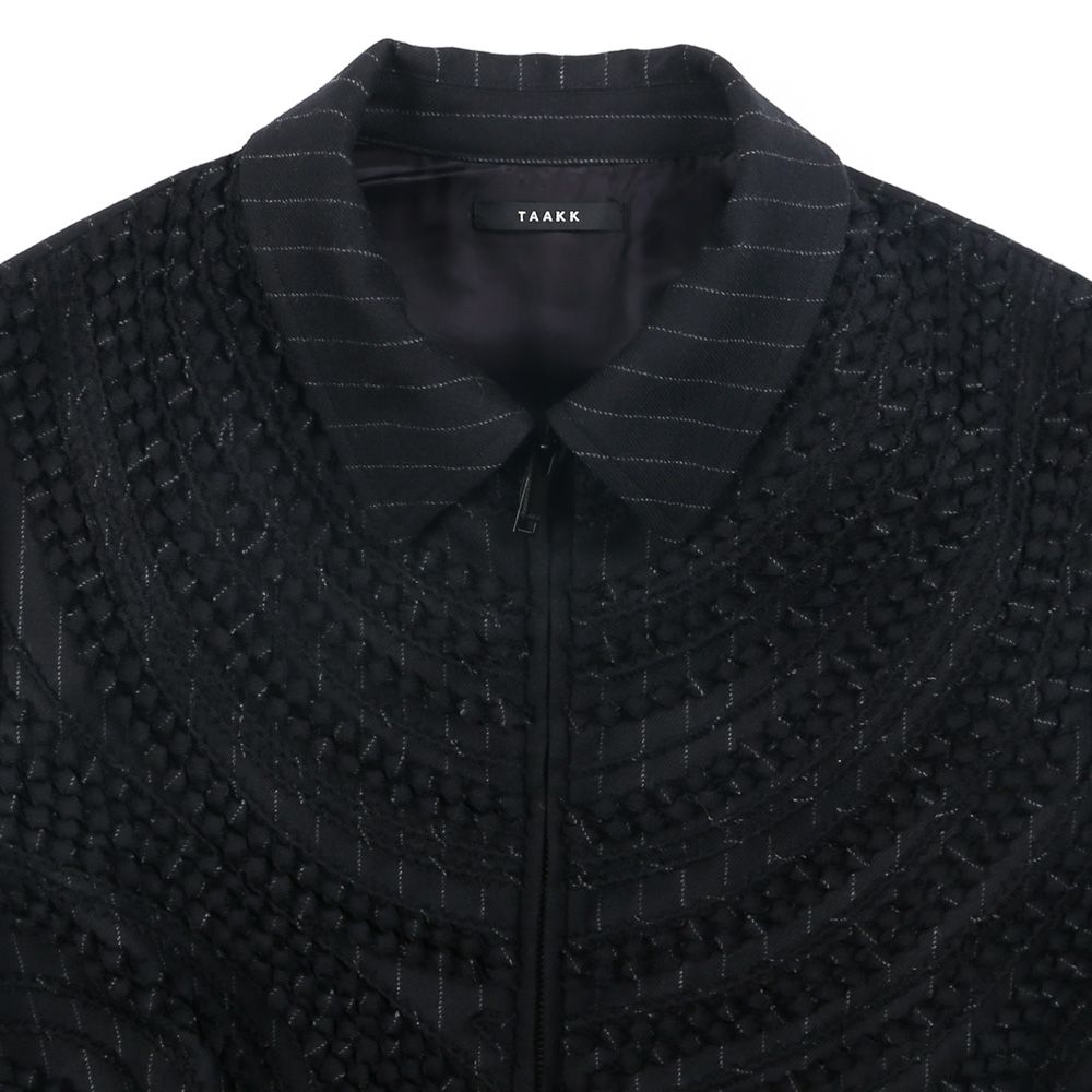 "Jomon Relief" Zip-Up Blouson - Black / ジップアップブルゾン / TA26AW-BL049
