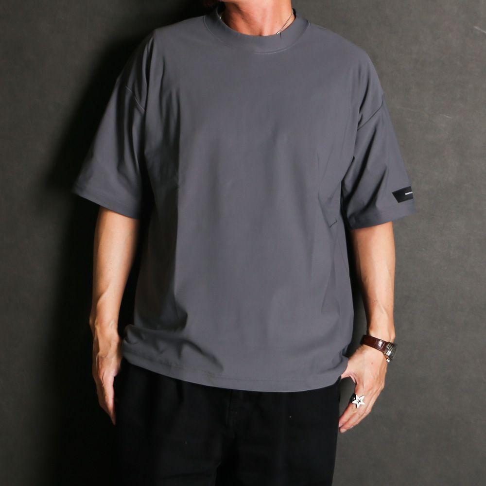 SIDE RC OVER TEE - GREY / オーバーサイズ ナイロンTシャツ / RC39-T-004