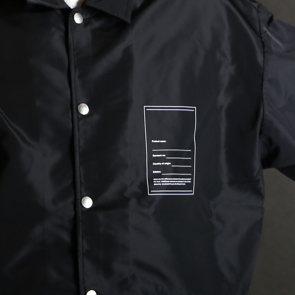 COACH JACKET - BLK / コーチジャケット / 2026SS-JK2-YT