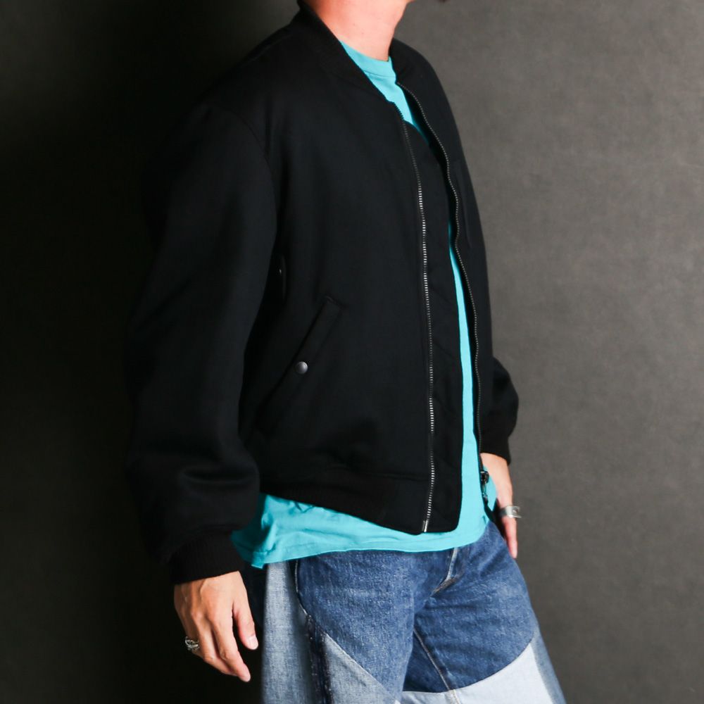 Wool  Melton Bomber JKT - BLK / 2511-9001
