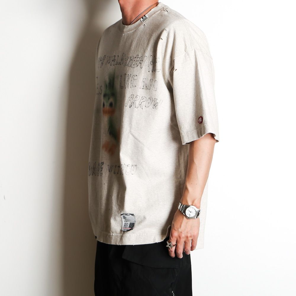 Maison MIHARA YASUHIRO - Distressed Tee - GRAY