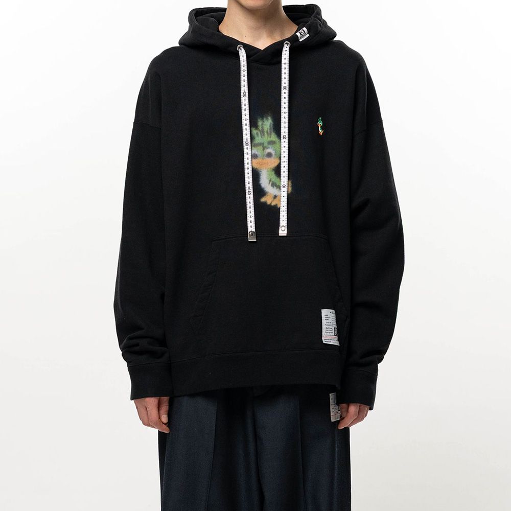 Leon Printed Hoodie - Black / レオン プリント フーディー / J17HD781
