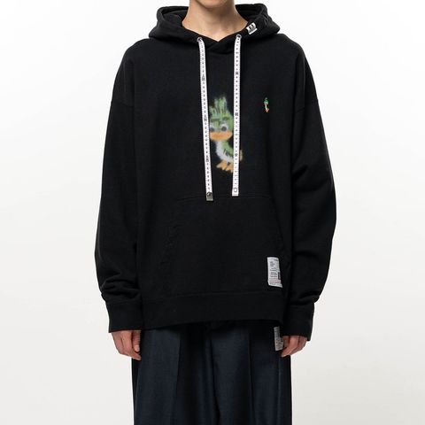 Leon Printed Hoodie - Black / レオン プリント フーディー / J17HD781