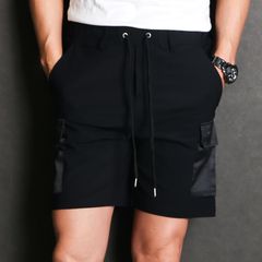 DARRELL CARGO SHORTS - BLACK / カーゴ ショートパンツ / RC40-HP-005