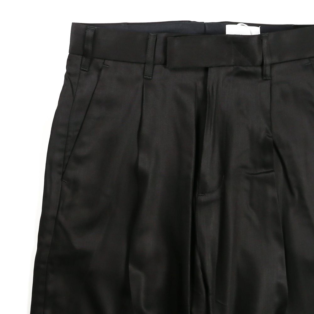 1 tuck wide trouser - Rayon poly gabardine / 1タックワイドトラウザー ギャバジン / SN-413A