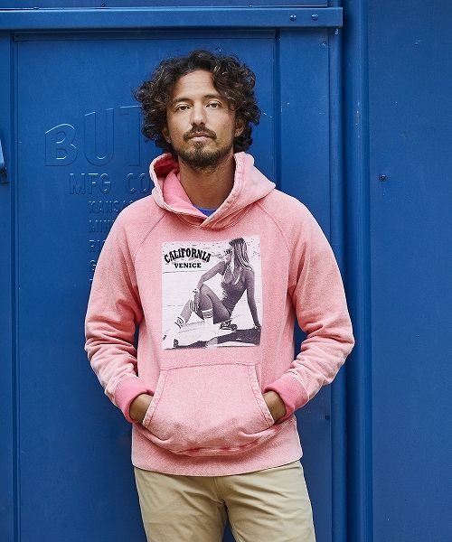 CALIFORNIA COTTON SWEAT HOODIE (CHEMICAL WASH) / プルオーバーパーカー / TSW-S2103
