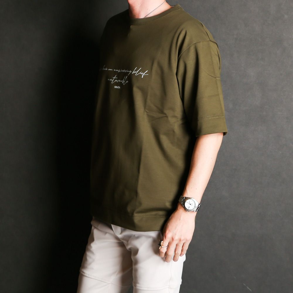 Cursive message T / メッセージロゴ オーバーTシャツ / OR1-T-001