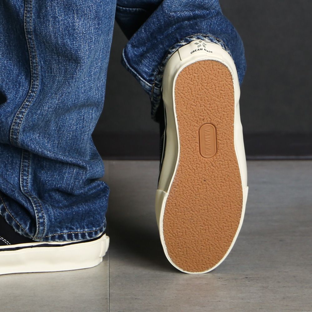"Herc" Vulcanize Aged Sole Sneakers - Black / "ハーク"ヴァルカナイズ エイジドソール スニーカー / G16FW701