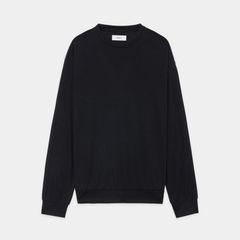 CREW NECK - BLACK / ウォッシャブルウール天竺 - クルーネック / M25C21CS02C