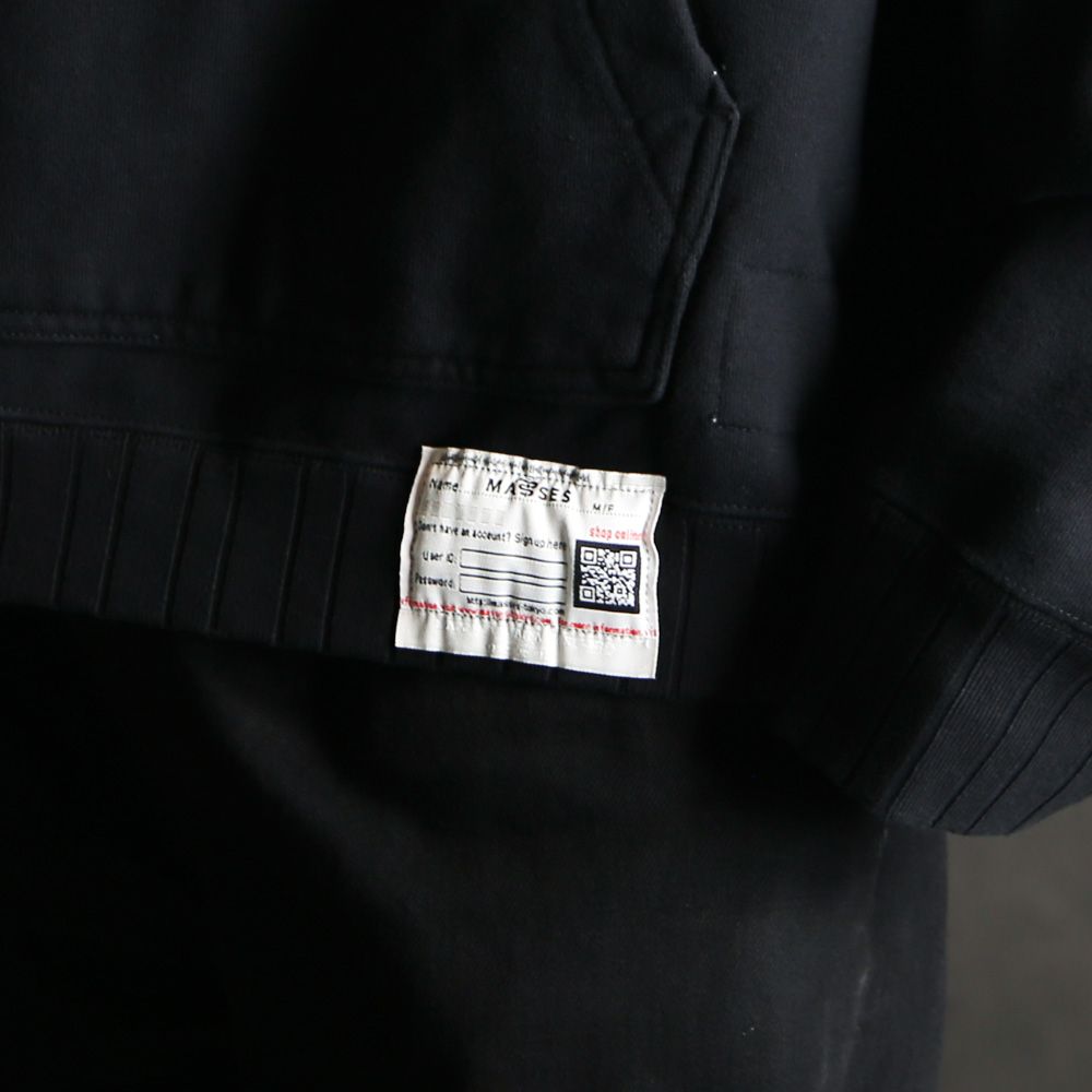 【ラスト1点-サイズ46】 MASSES × Maison MIHARA YASUHIRO / DON'T FOG UP PRINT HOODIE - BLACK / プルオーバー パーカー / C15HD043