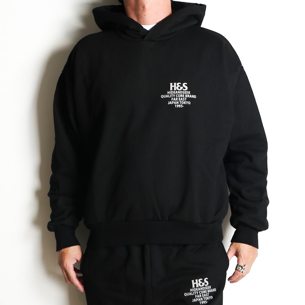 H&S Hooded Sweat Shirt (25aw) - BLK / プルオーバーパーカー / HC-100625