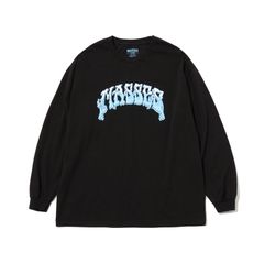 【ラスト1点-サイズXL】 T-SHIRT L/S JOINT - Black × Blue / ロングスリーブ Tシャツ / 1242027