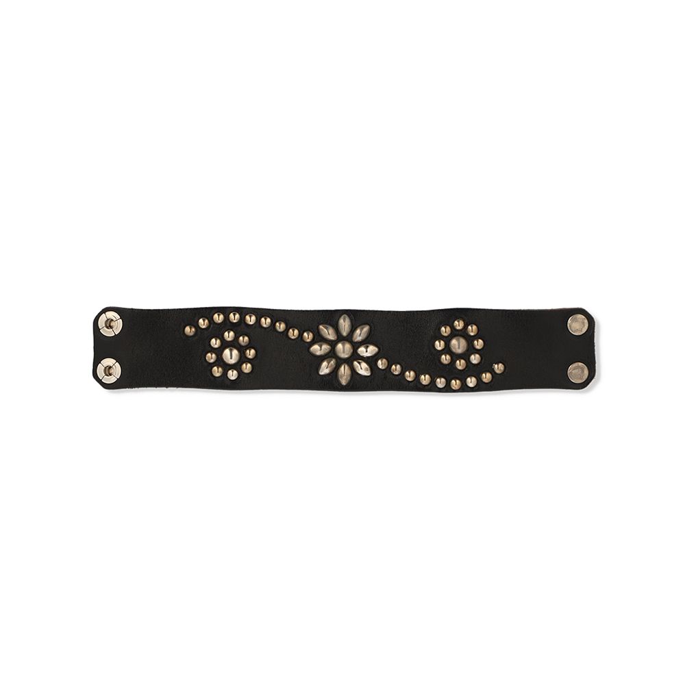 Bracelet #25 Studs 1.25 - Black / レザーブレスレット / OTZAS200