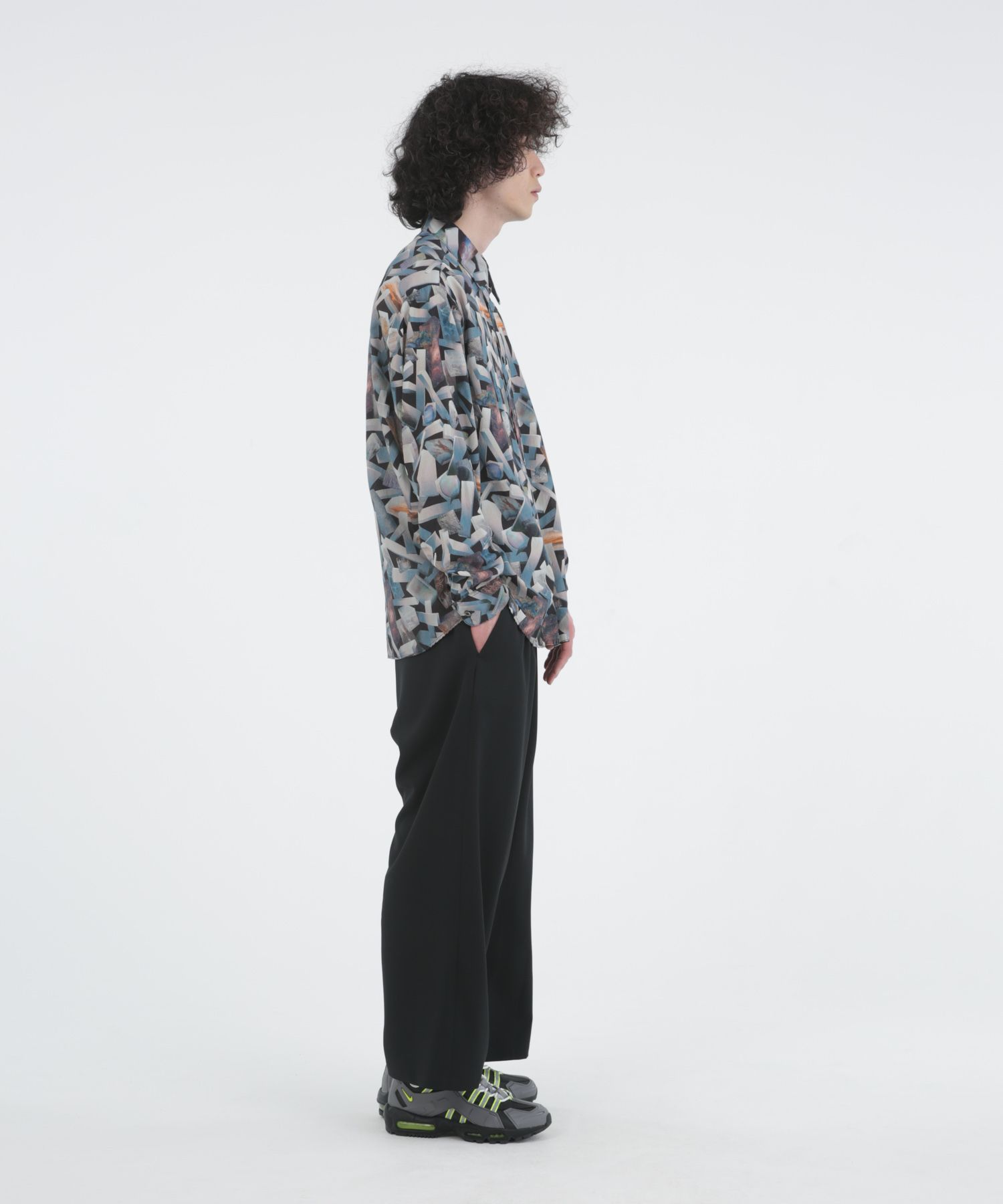 WORSTED WOOL-LIKE TWILL PT / 2タックワイドイージーパンツ / 478214