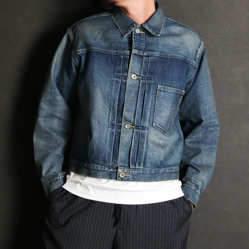 DENIM JACKET - INDIGO V.W / オーガニックコットン 13.5oz セルビッチデニム - TYPE-1 デニムジャケット / M26A10BL11C