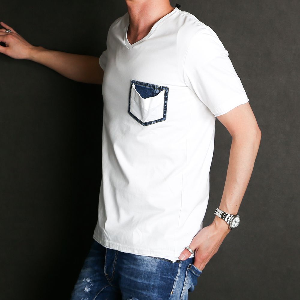 denim pocket-T / デニムポケット カットオフTシャツ / 7943 lj91t