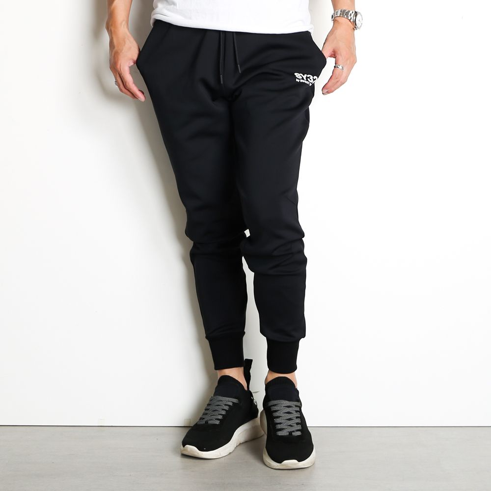 SY32 by SWEET YEARS - DOUBLE KNIT EMBOSS LOGO LONG PANTS