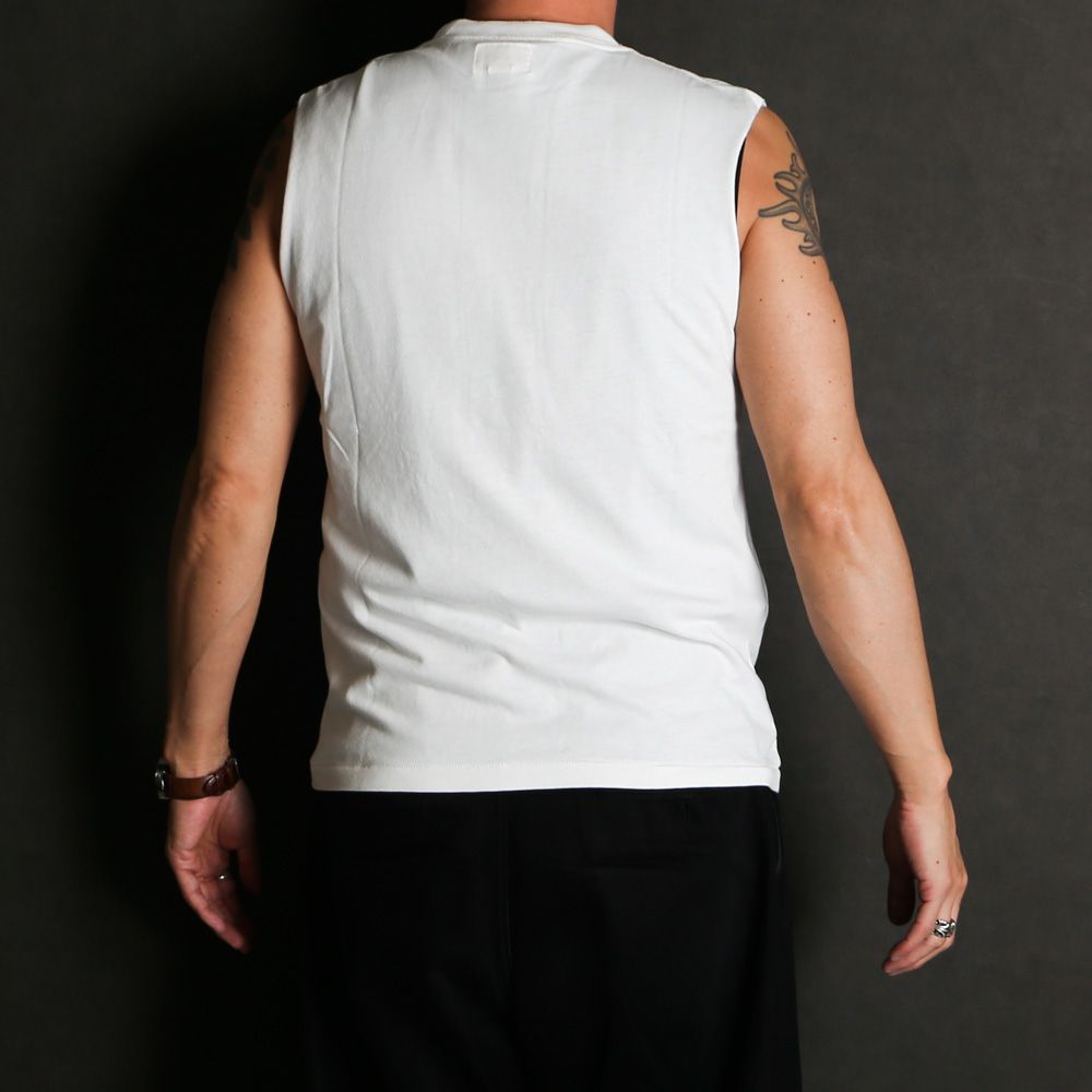 “AERO-KMY” Short N/S Tee T/C - WHITE / ノースリーブ Tシャツ / G16TS093