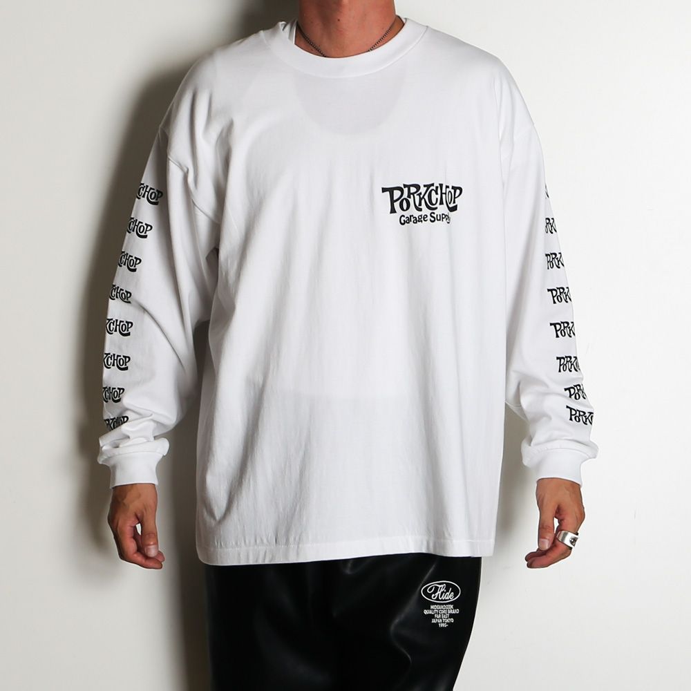 SC LOGO L/S TEE - WHITE / ロングスリーブTシャツ