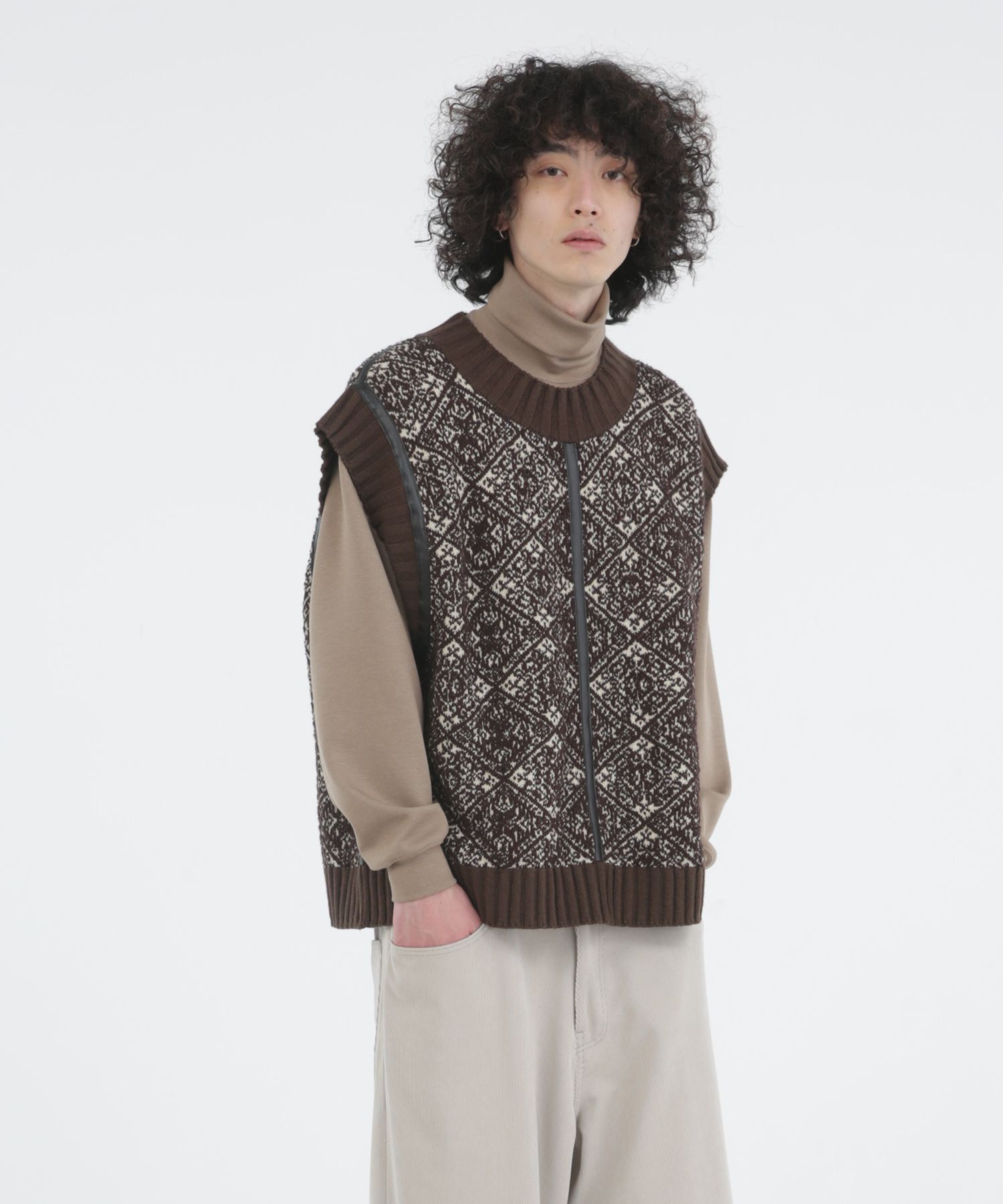Jacquard Knit Vest TODAYFUL トゥデイフル-