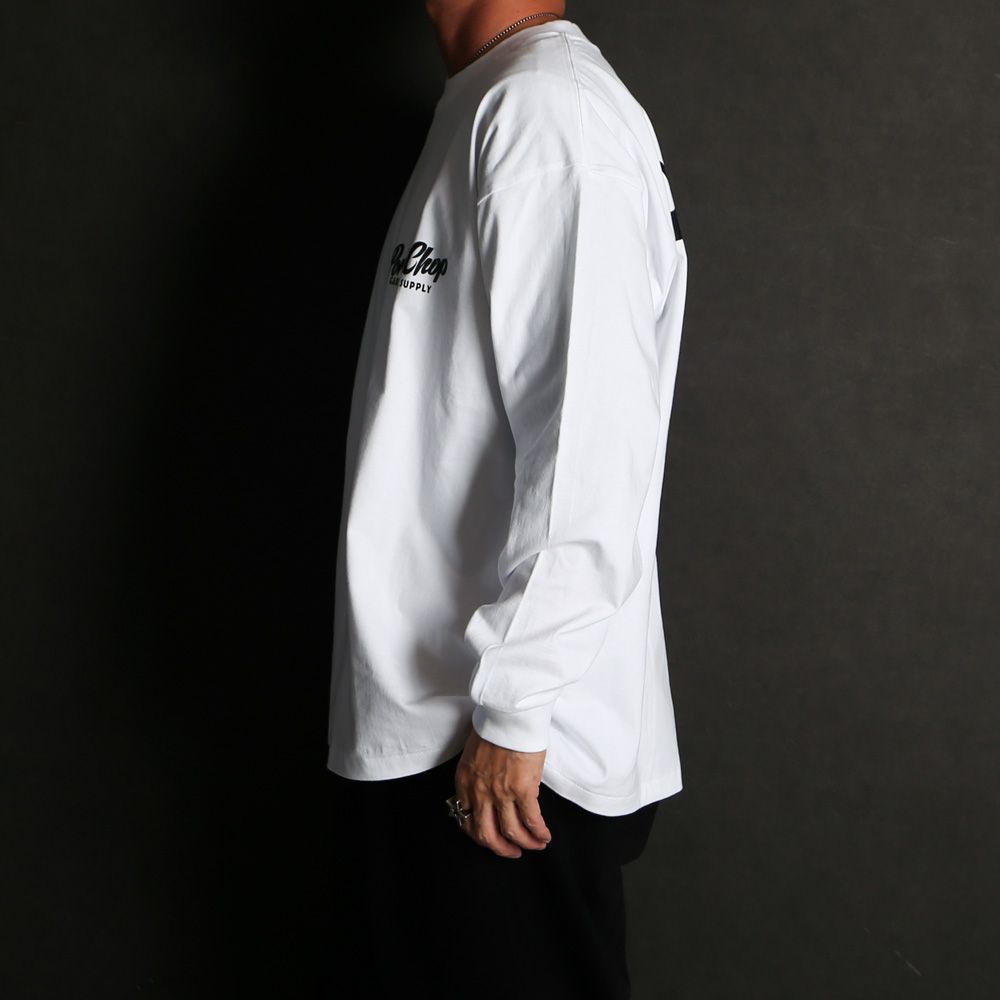 SCRIPT PORK L/S TEE - WHITE / ロングスリーブTシャツ