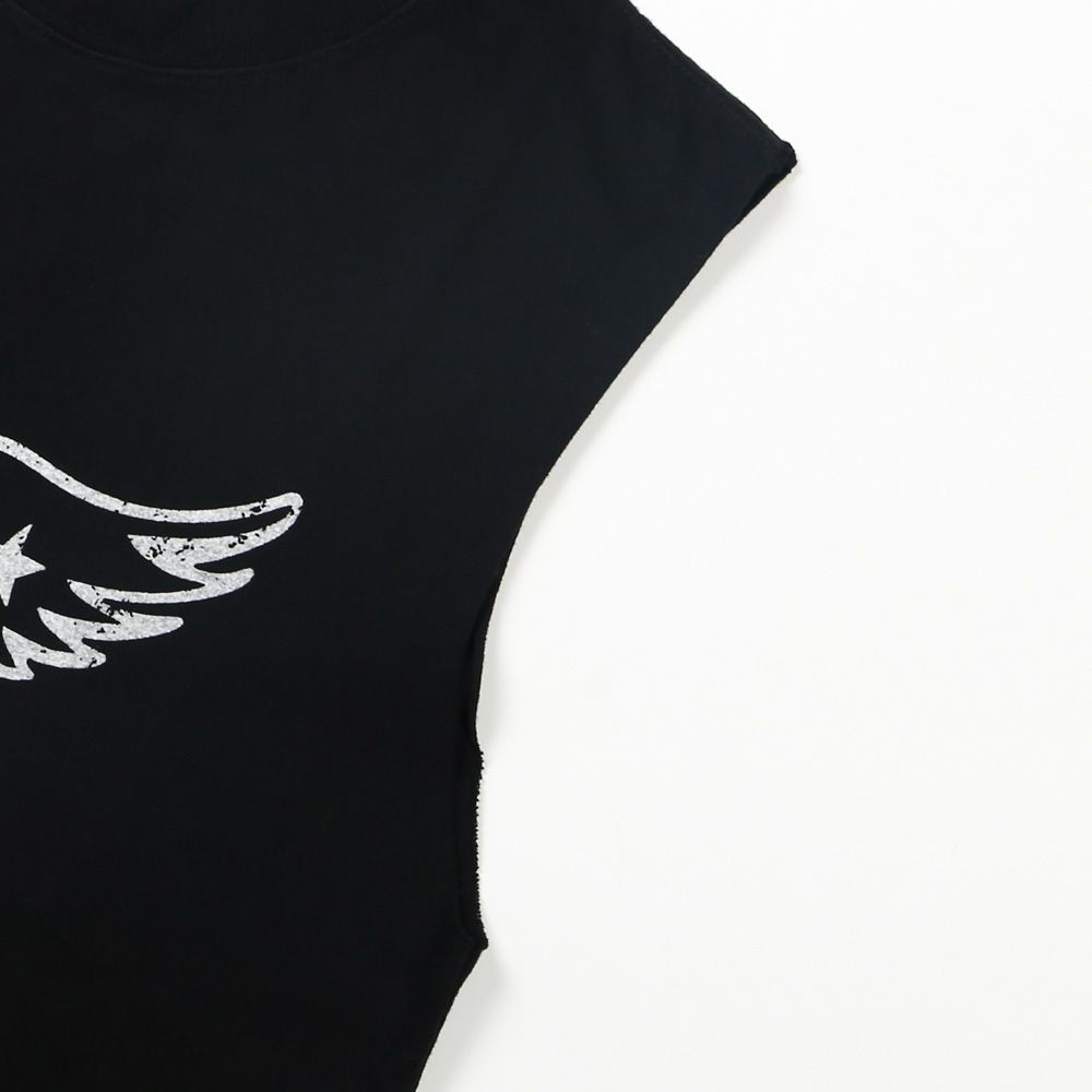 “AERO-KMY” Short N/S Tee T/C - BLACK / ノースリーブ Tシャツ / G16TS093