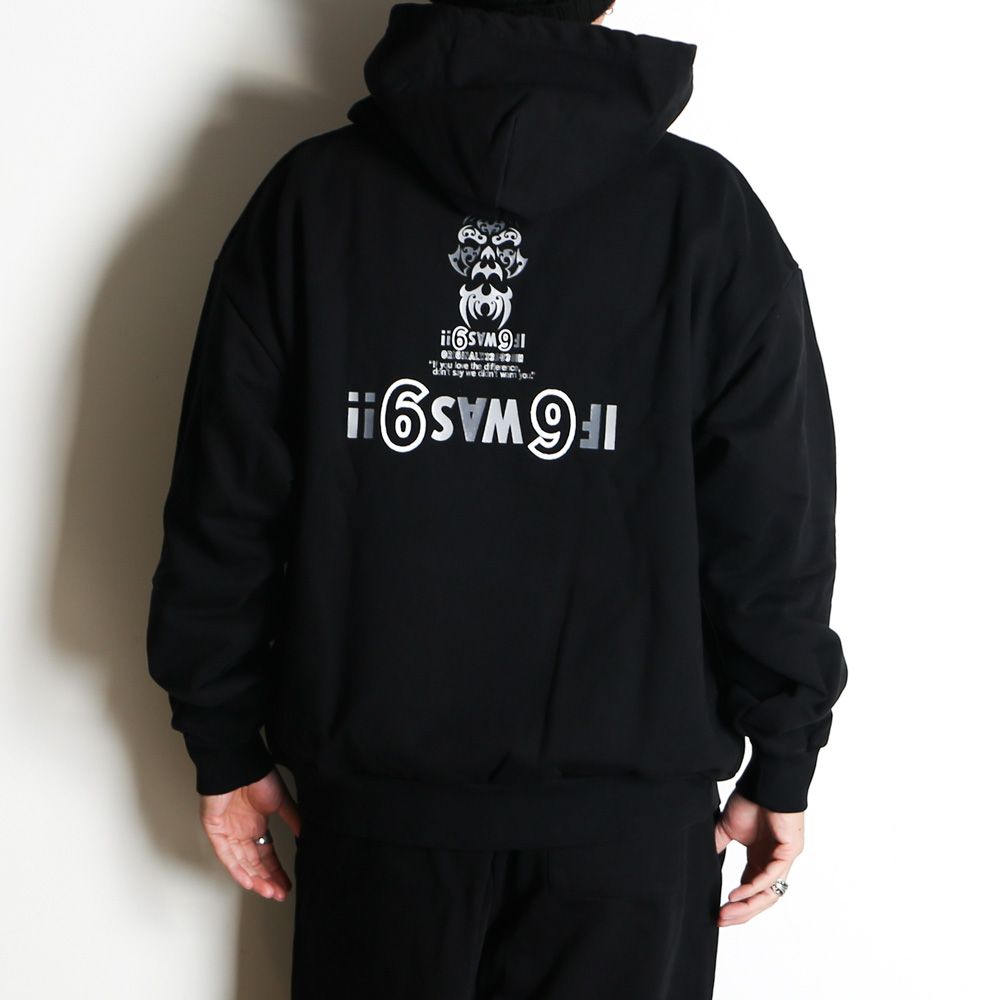 【ラスト1点-サイズM】 " HIDEANDSEEK × Toru Nishiura " / The H&S Hooded Sweat Shirt - BLK / プルオーバーパーカー / H30th-010226