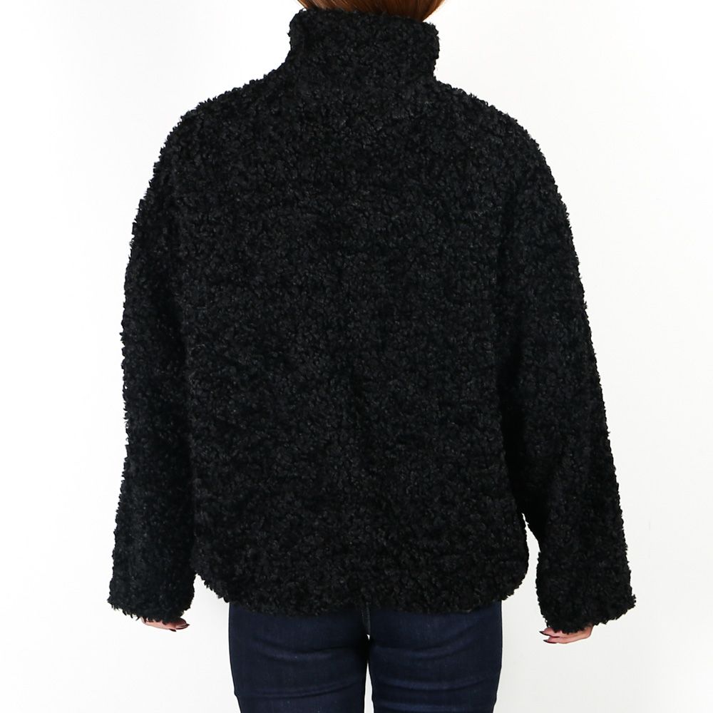 【レディース】 LUELA ルエラ - BLACK / ボア スタンドカラーブルゾン (フリース) / LJXA0041033588