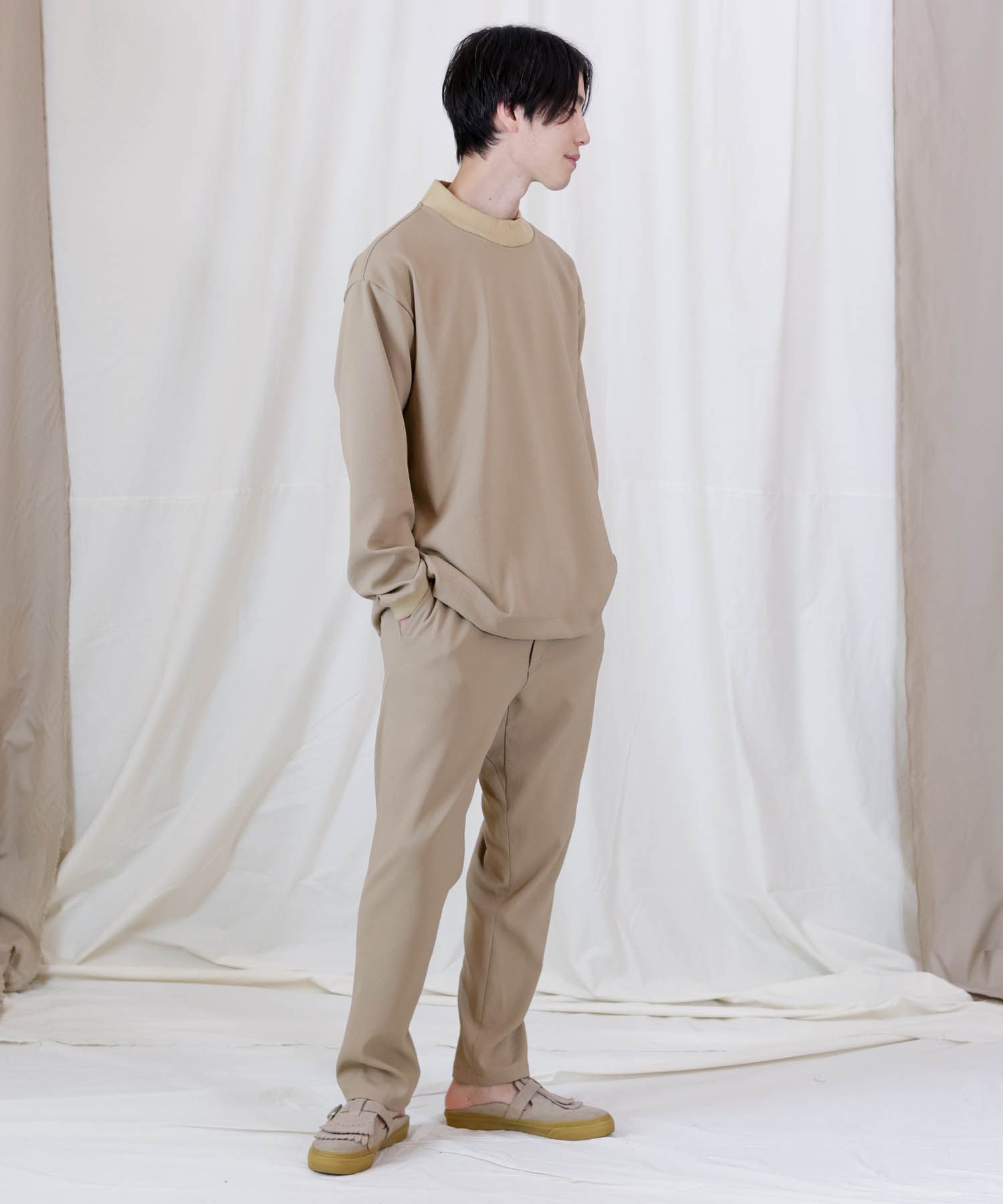FULLDULL MOCK NECK L/S T / モックネック プルオーバーシャツ / 379111
