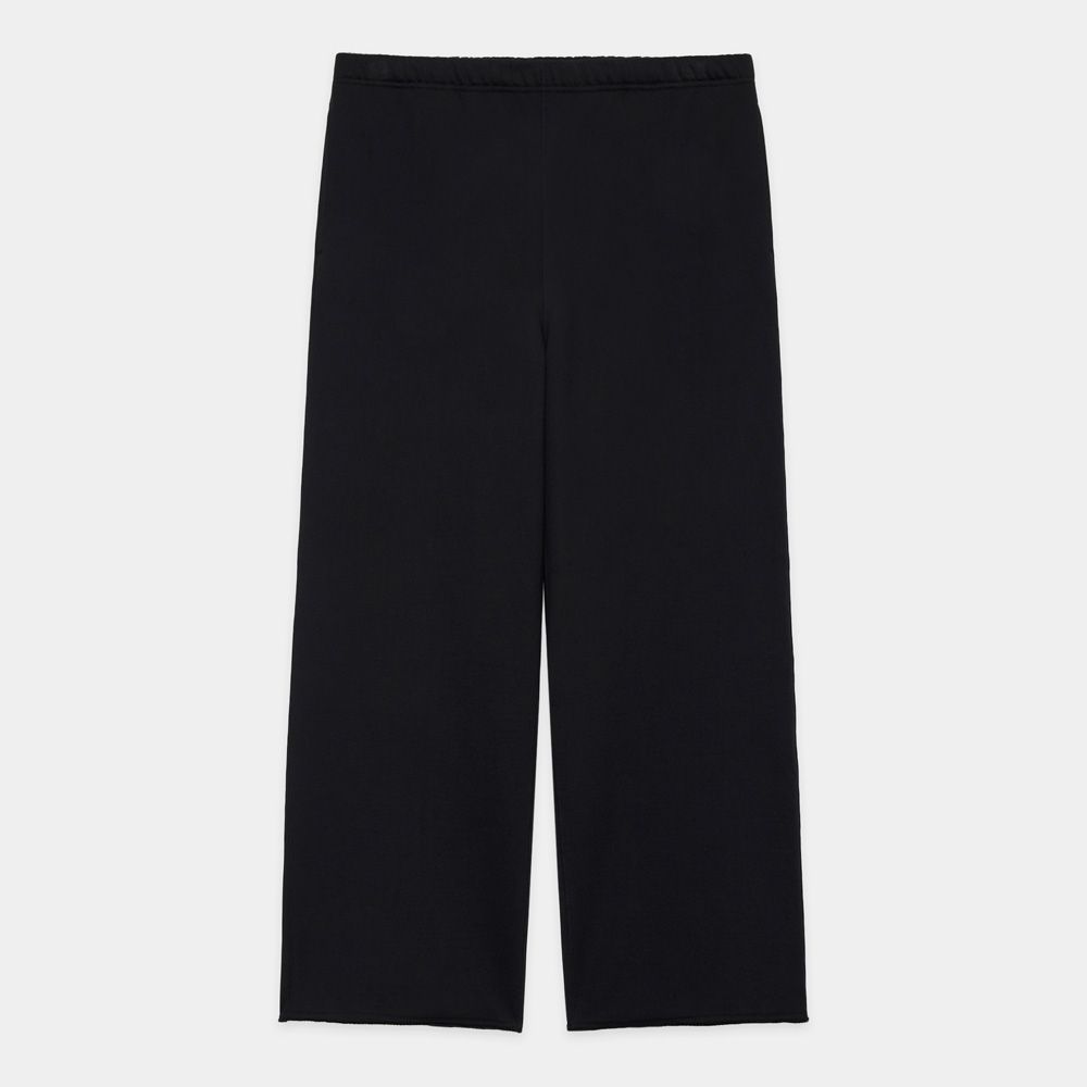 【ラスト1点-サイズ2】 GYM PANTS - BLACK / オーガニックコットンヘビー吊裏毛 - ジムパンツ / A26A09PT01C