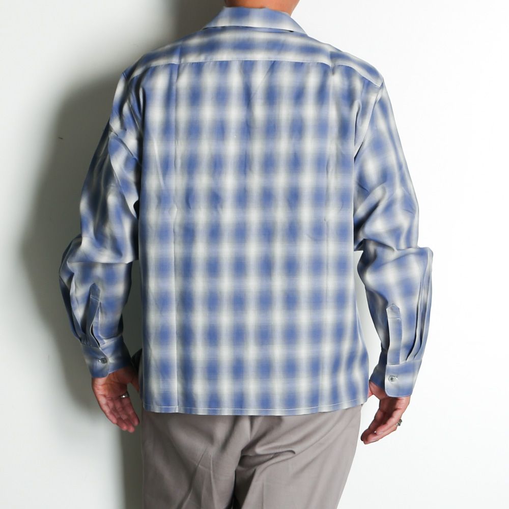 Ombre Check L/S Shirt (26aw) - Blue / オンブレチェックシャツ / HS-070326