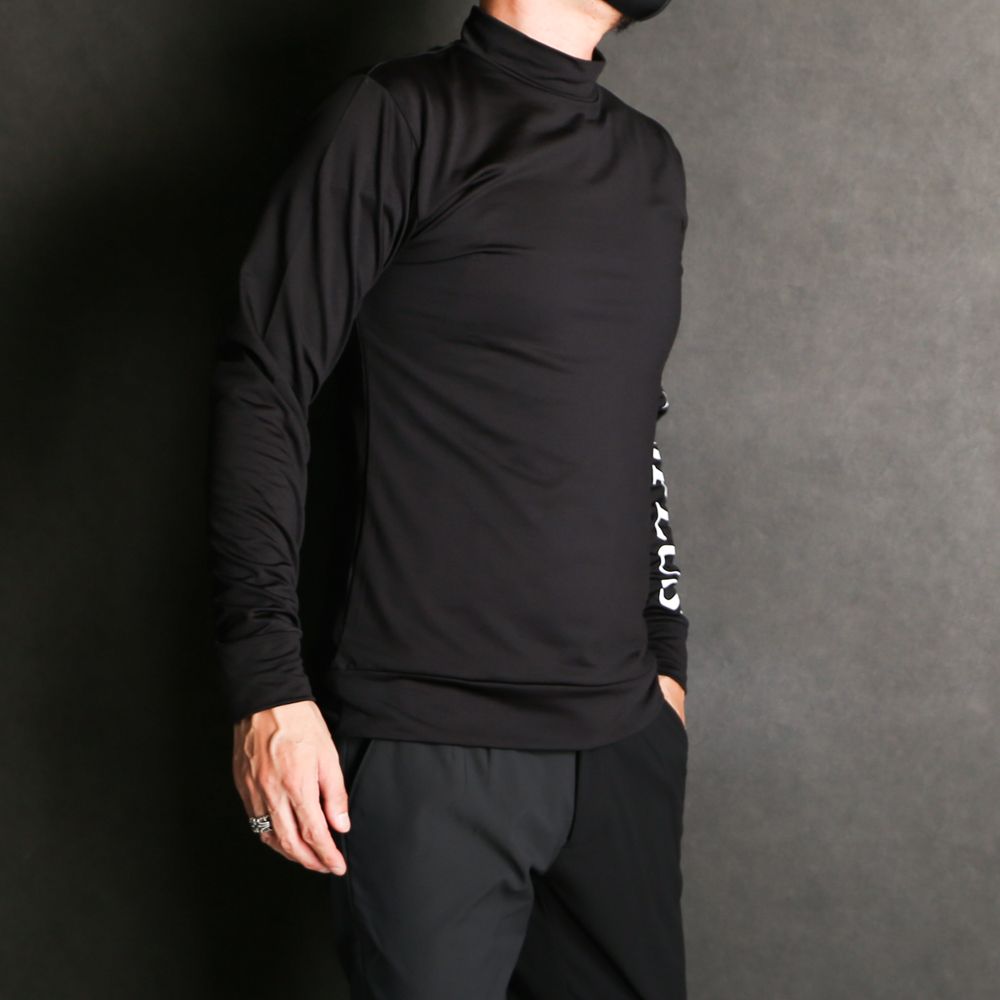 BACK BIG LOGO HIGH NECK T-SHIRTS / バックロゴ モックネックTシャツ / LAT-22002