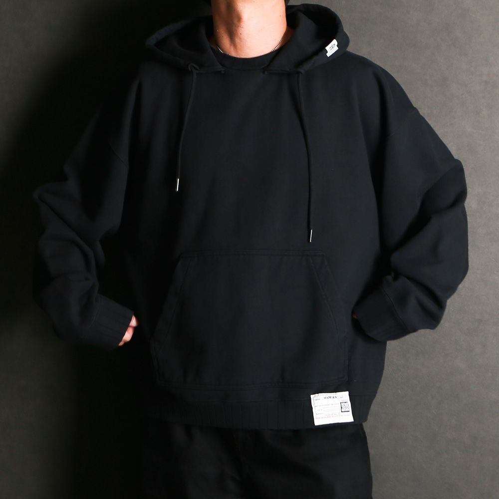 【ラスト1点-サイズ46】 MASSES × Maison MIHARA YASUHIRO / DON'T FOG UP PRINT HOODIE - BLACK / プルオーバー パーカー / C15HD043