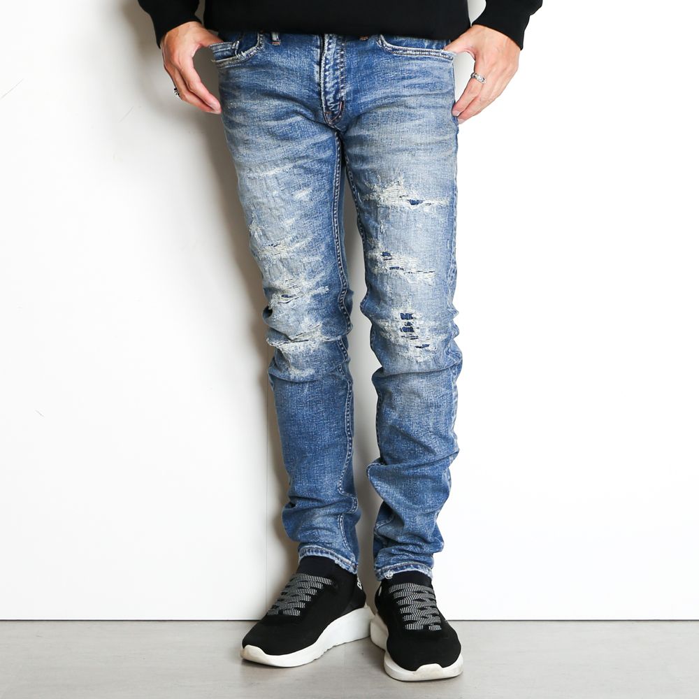 TMT - HYBRID-STRETCH DENIM 5P TIGHT TAPERED(DAMEGE