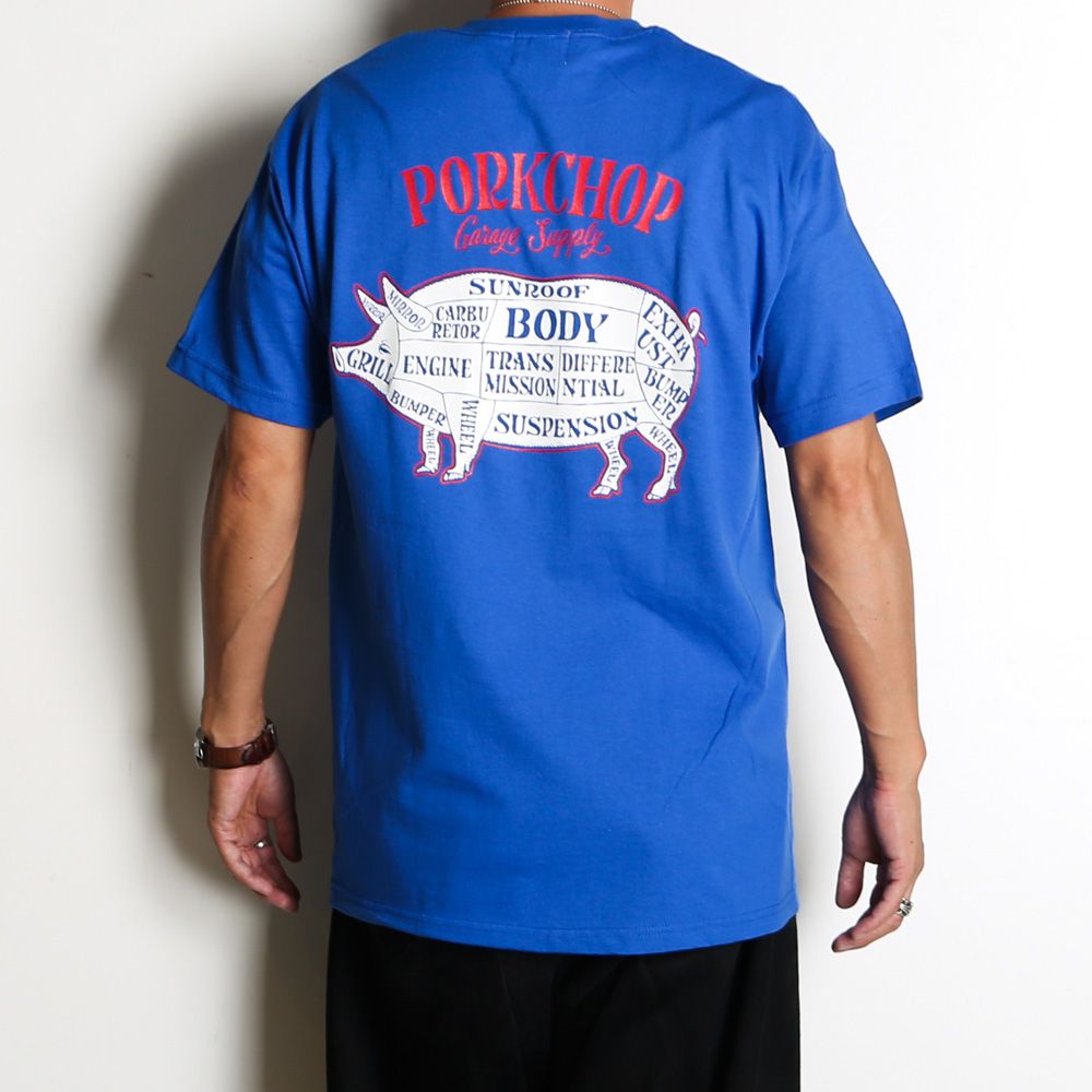 PCP BACK TEE - BLUE / ショートスリーブTシャツ