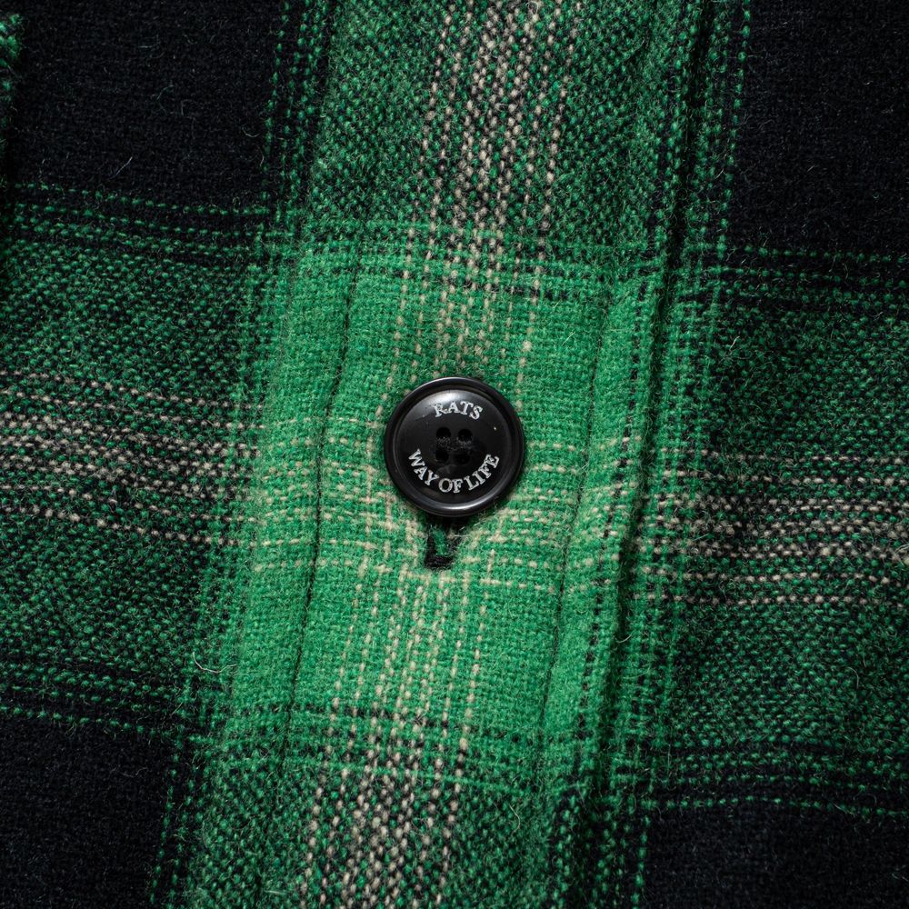 WOOL CHECK SHIRT JKT - GREEN / シャツジャケット / 25'RS-1104