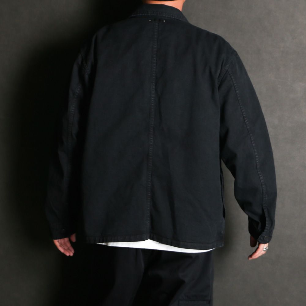 Cotton Linen Light Chino Shirt JKT - BLK / 2604-8003