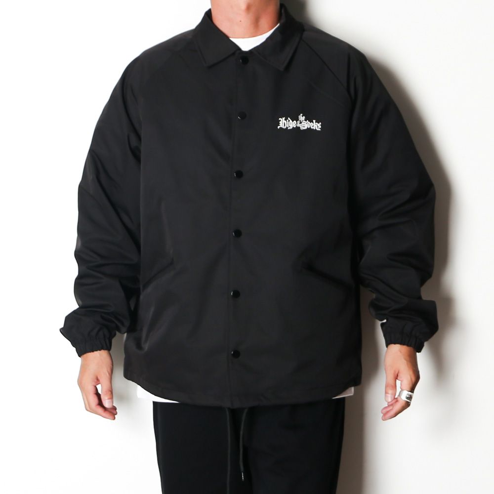 " HIDEANDSEEK × Toru Nishiura " / The H&S Team Jacket - BLK / コーチジャケット / H30th-091326