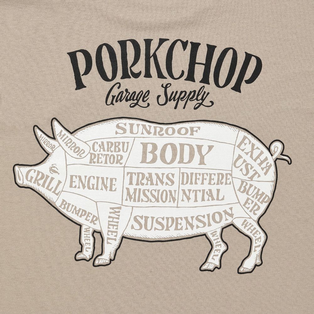 PORK BACK TEE - SAND / ショートスリーブTシャツ